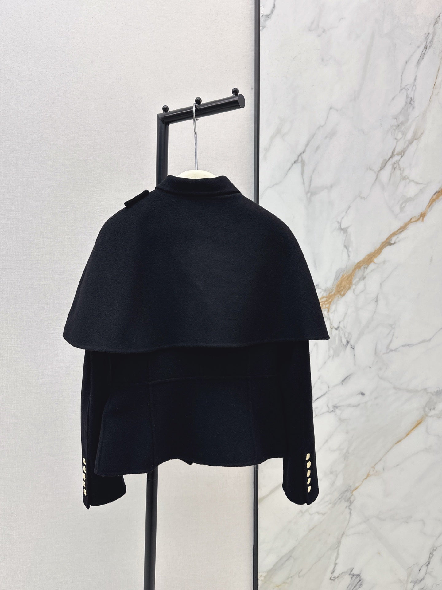 Loro NEW Double-faced wool cape coat