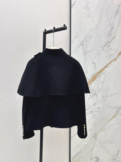 Loro NEW Double-faced wool cape coat