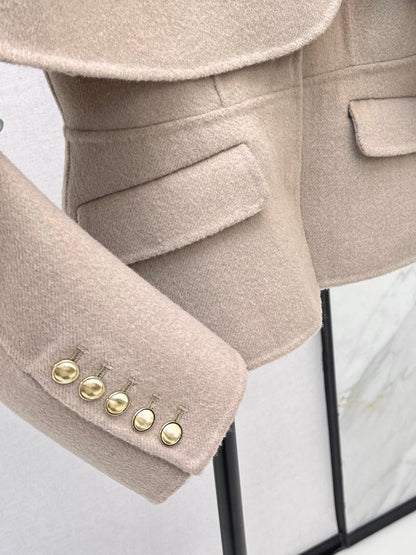 Loro NEW Double-faced wool cape coat