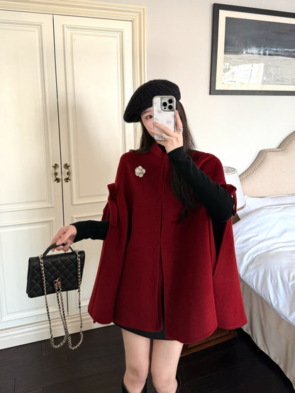 Chan NEW Woolen cape coat