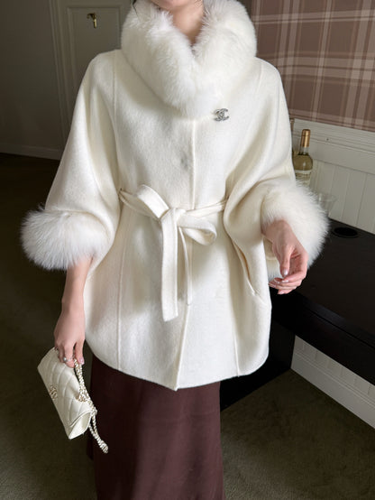 Chan NEW Woolen  cape coat