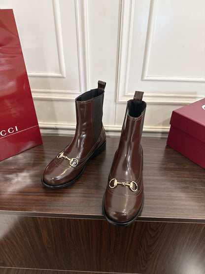 Guc New Horsebit Martin Boots