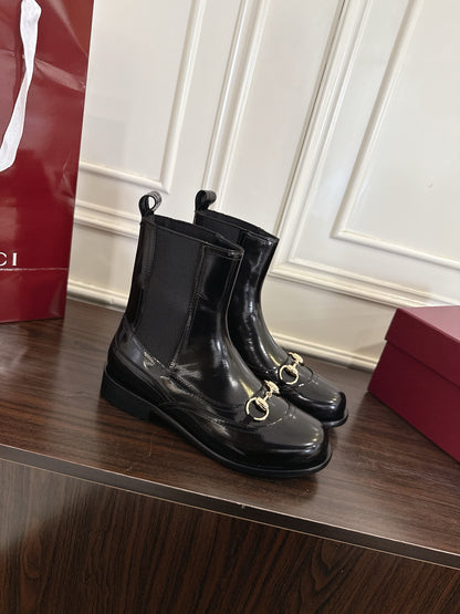 Guc New Horsebit Martin Boots