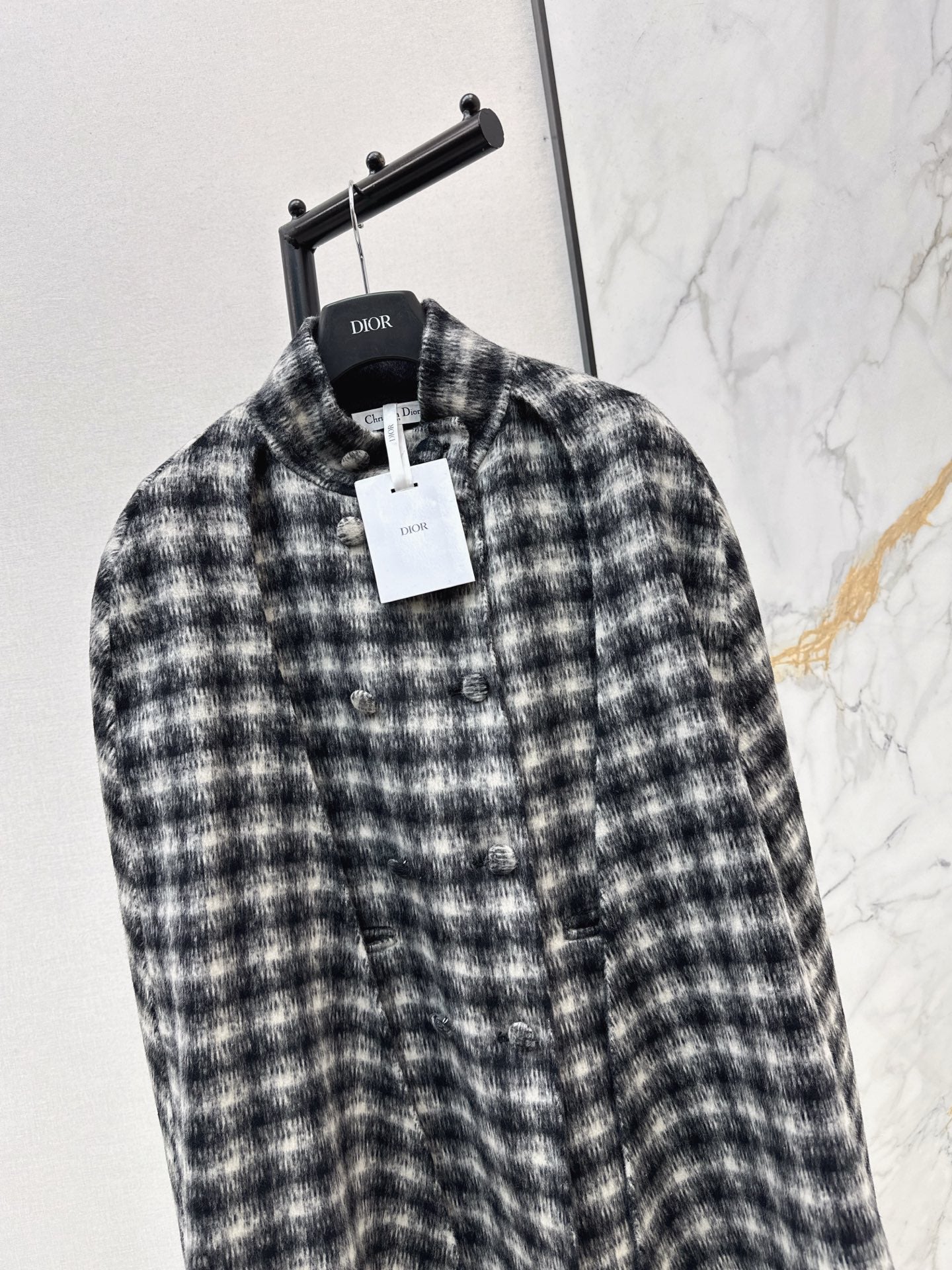 CD NEW plaid shawl cape coat