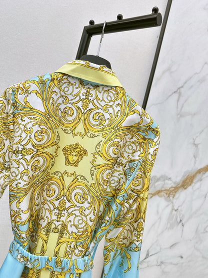 Vers NEW Printed silk dress