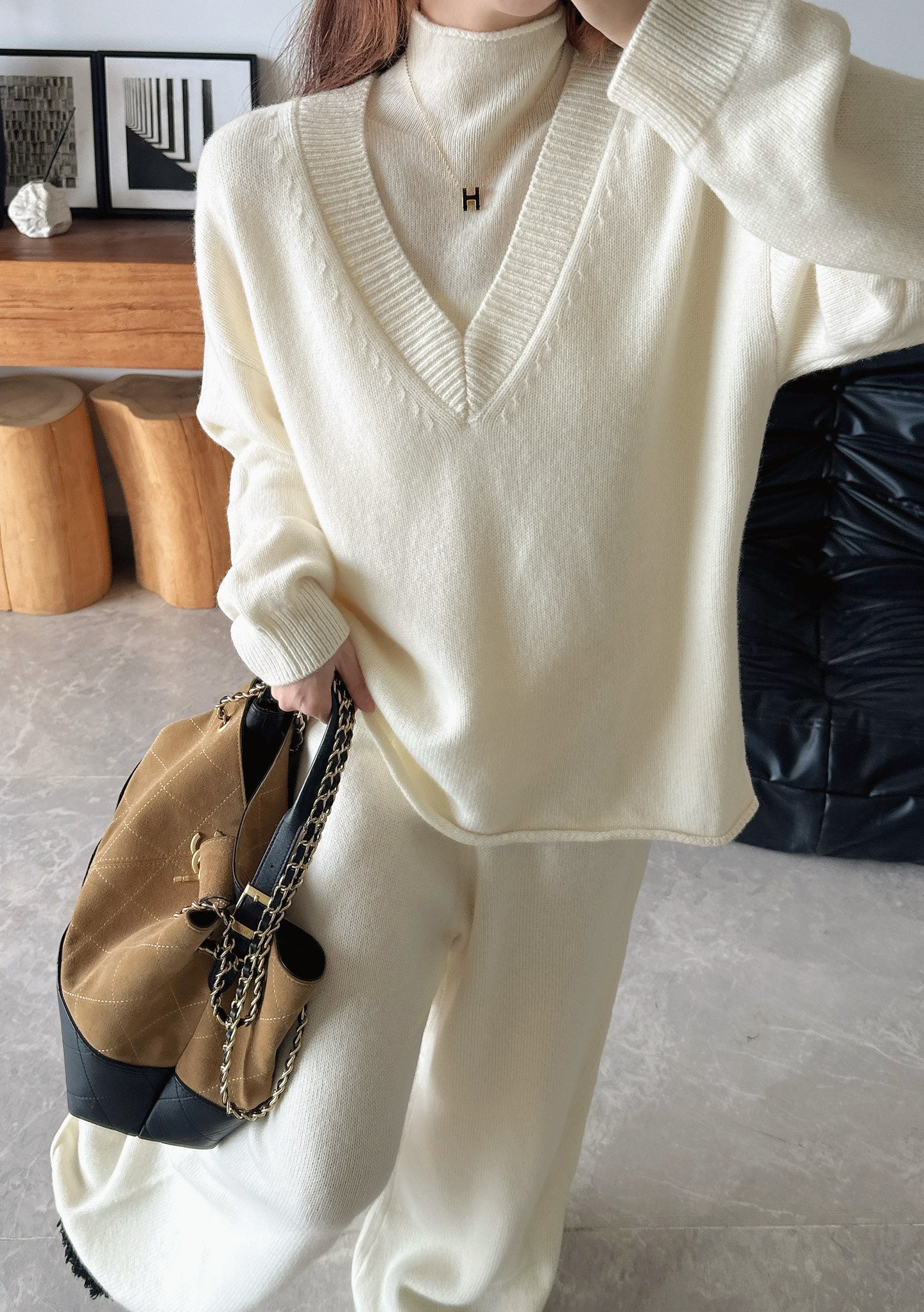 Brun NEW Knitted three-piece set