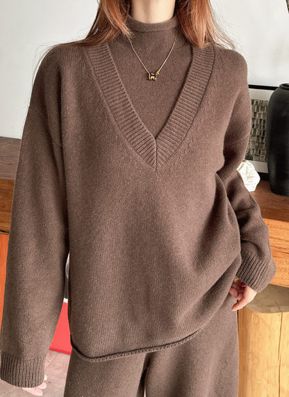 Brun NEW Knitted three-piece set