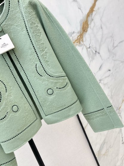 Herm NEW Embroidered cashmere jacket