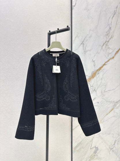 Herm NEW Embroidered cashmere jacket