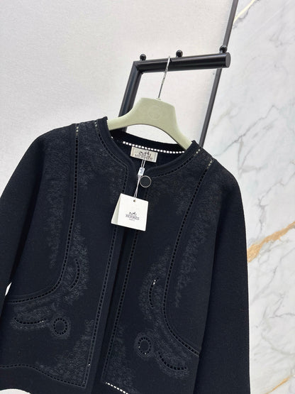 Herm NEW Embroidered cashmere jacket