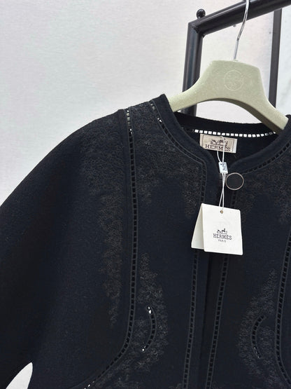 Herm NEW Embroidered cashmere jacket