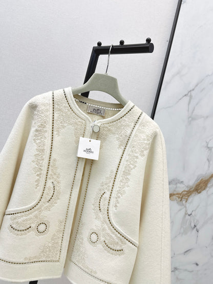 Herm NEW Embroidered cashmere jacket