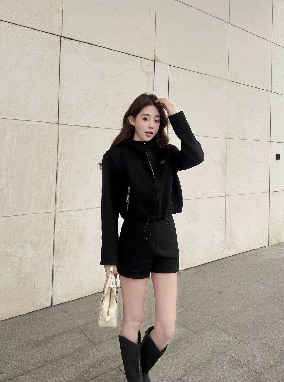 Pra NEW wool hooded jacket