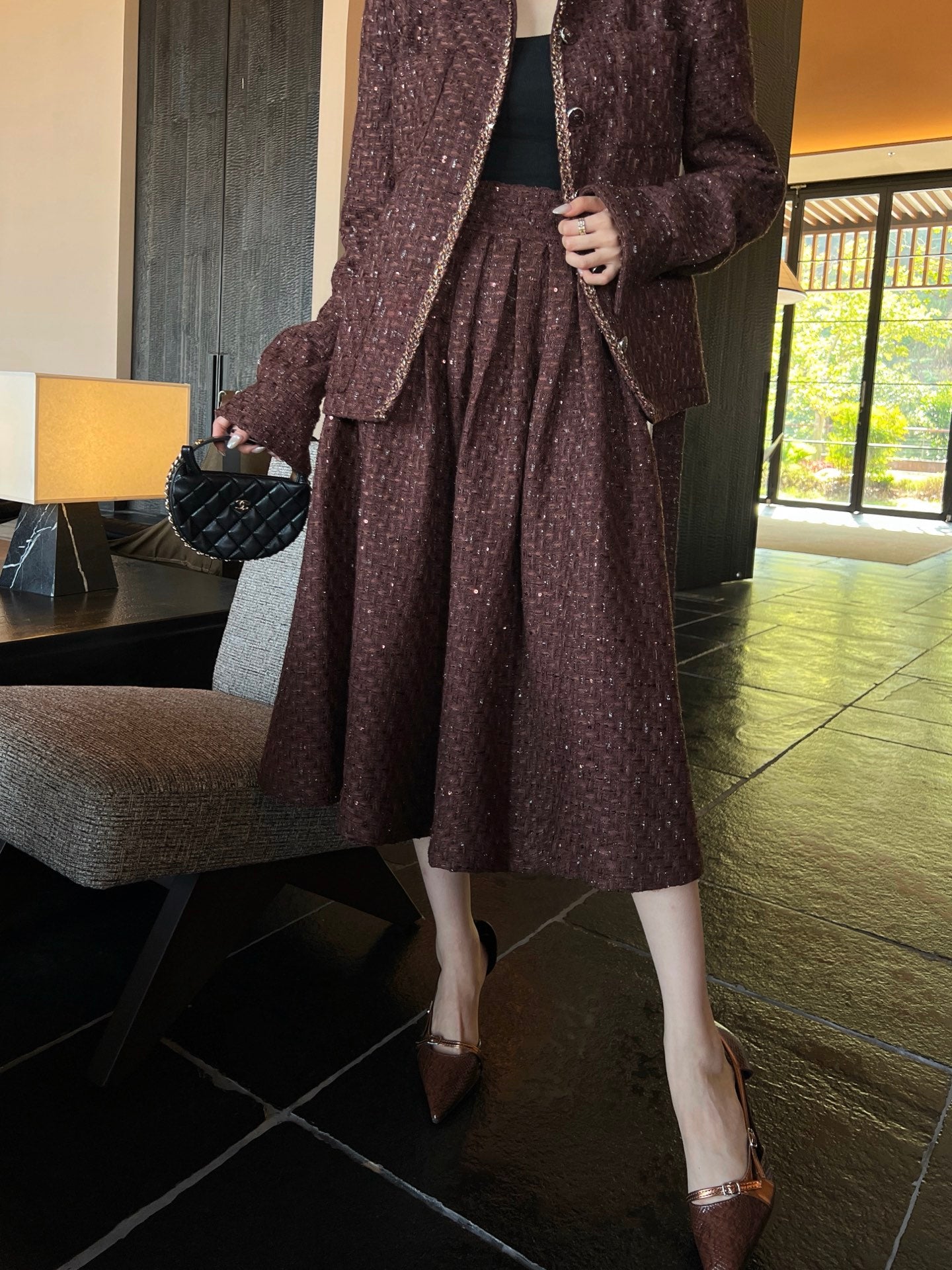 Chan NEW woven skirt