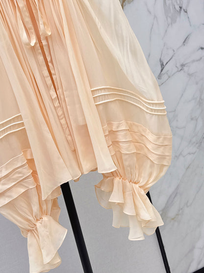 Zimm NEW Silk puff sleeve shirt