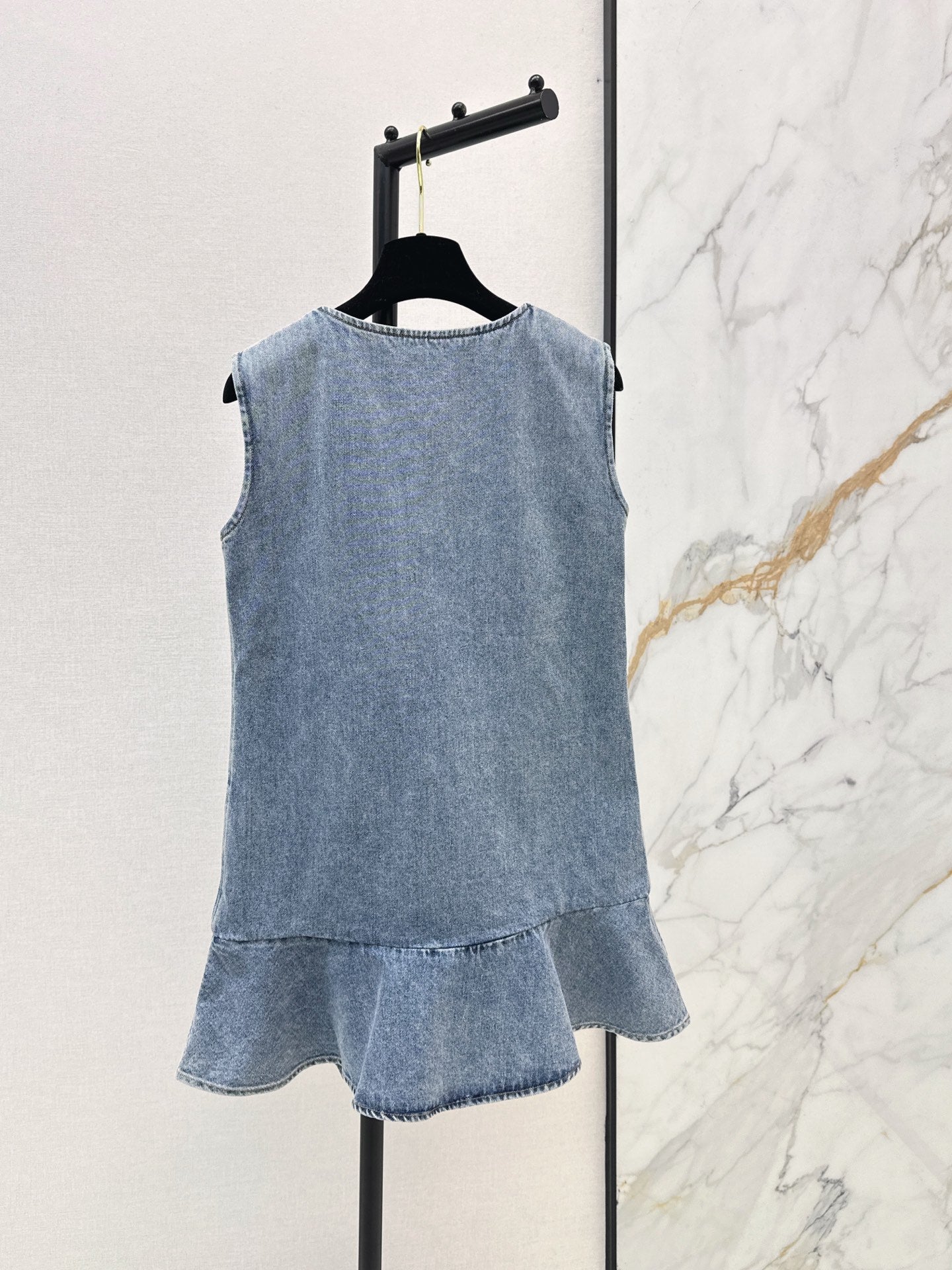 Chan NEW Bow-tie denim dress