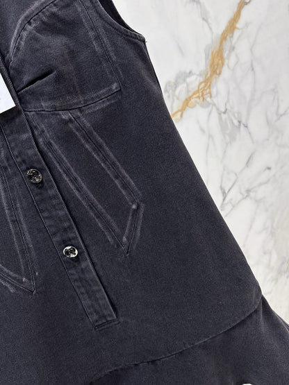 Chan NEW Bow-tie denim dress