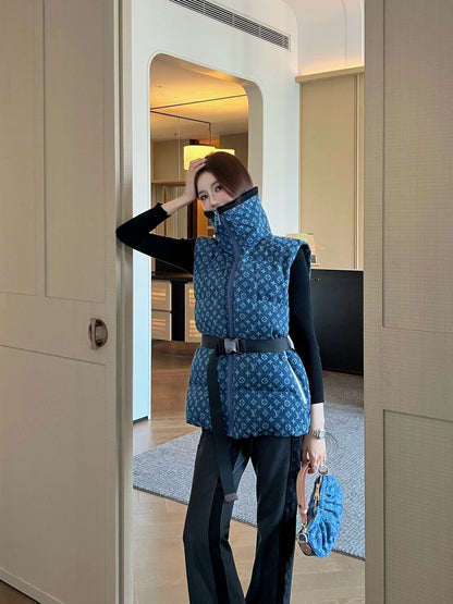 Louis NEW Denim vest down jacket