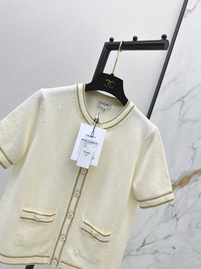 Chan NEW Short-sleeved knitted cardigan