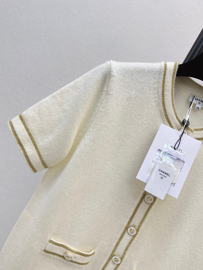 Chan NEW Short-sleeved knitted cardigan