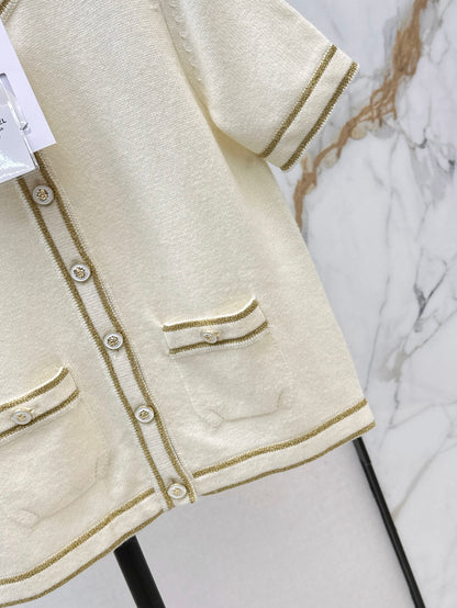 Chan NEW Short-sleeved knitted cardigan