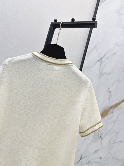 Chan NEW Short-sleeved knitted cardigan