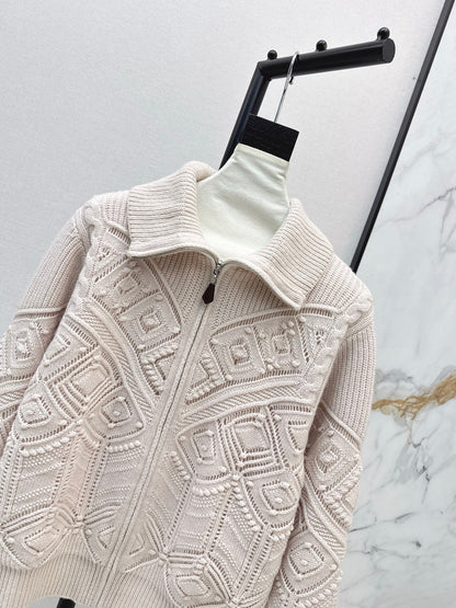 Loro NEW Jacquard knit cardigan
