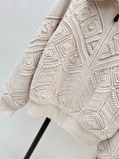 Loro NEW Jacquard knit cardigan