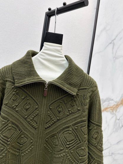 Loro NEW Jacquard knit cardigan