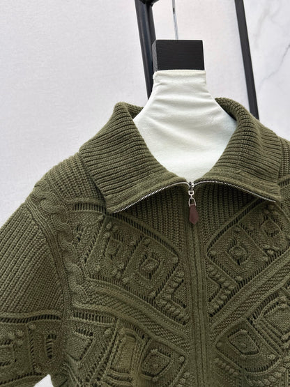 Loro NEW Jacquard knit cardigan