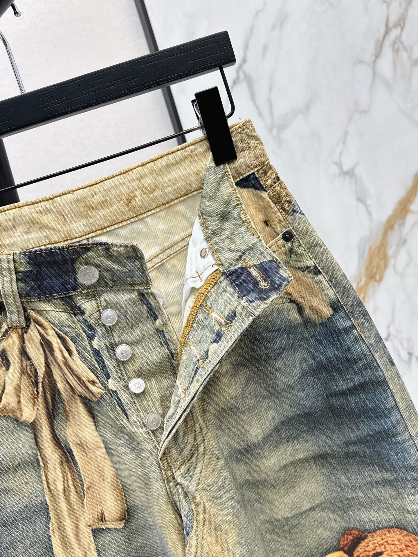 Acn NEW Printed denim pants