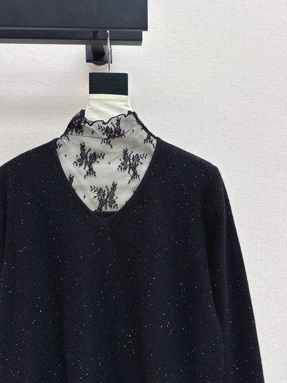 Es NEW Lace wool sweater