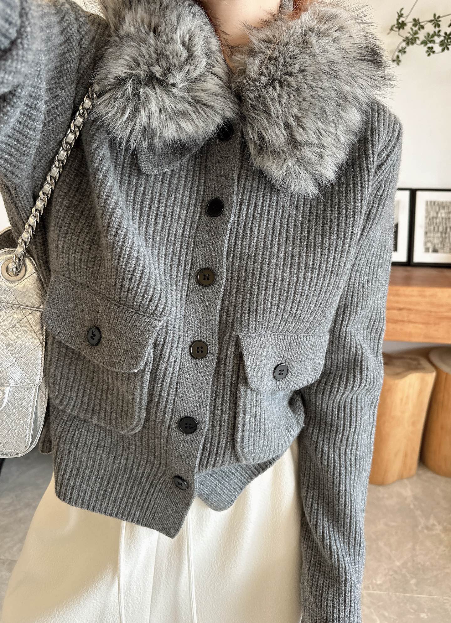 Fend NEW  wool cardigan jacket