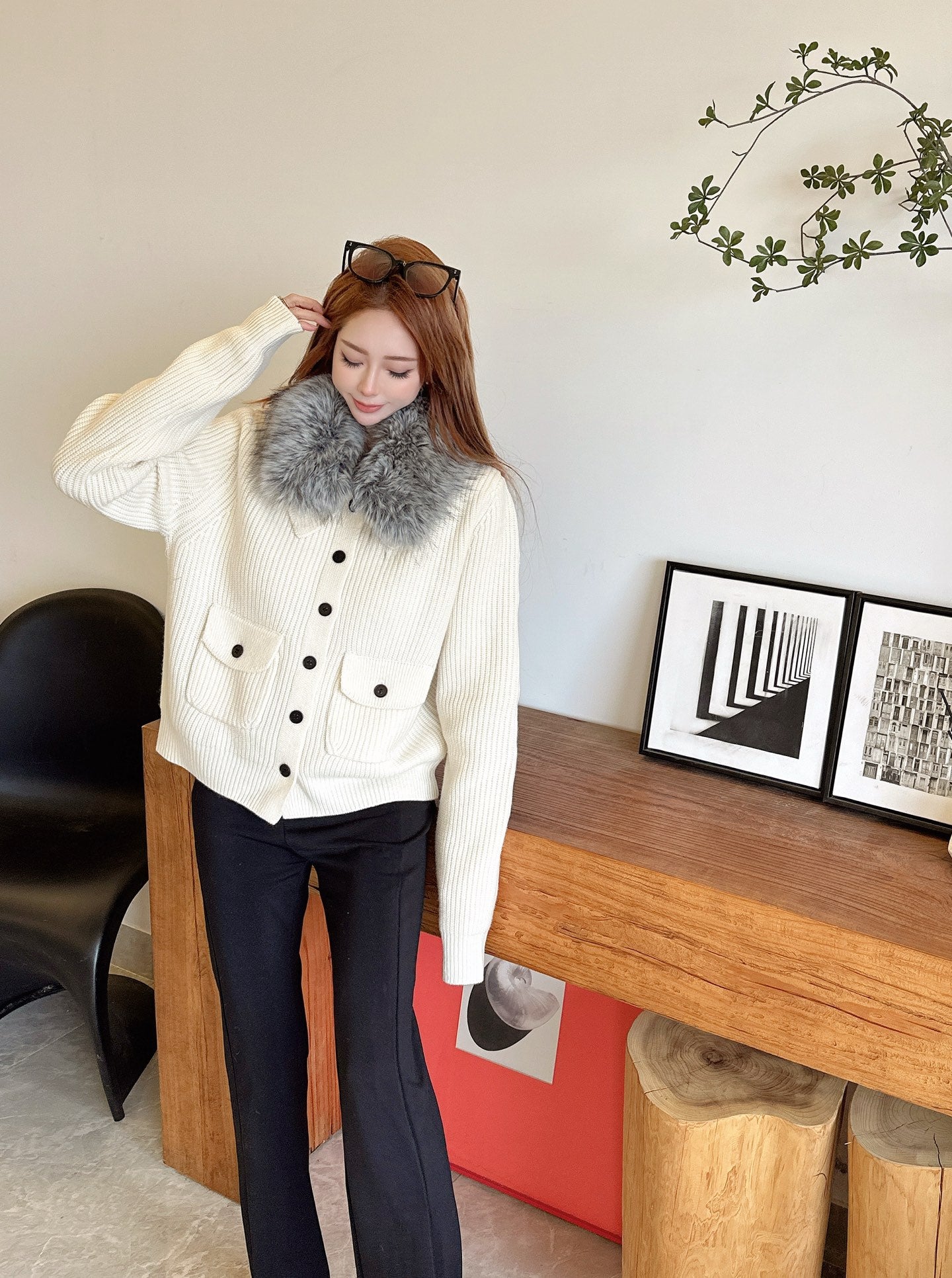 Fend NEW  wool cardigan jacket