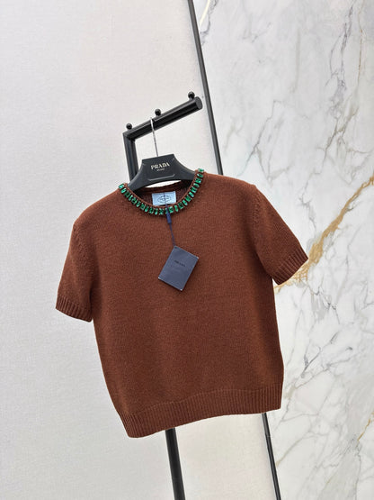 Pra NEW Cashmere short-sleeved sweater