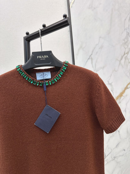 Pra NEW Cashmere short-sleeved sweater