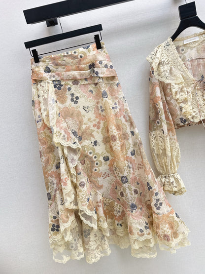 Zimm NEW Silk linen skirt