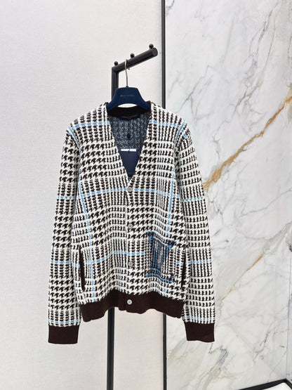 Louis NEW Houndstooth Jacquard Cardigan