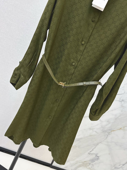 Guc NEW Jacquard belted dress