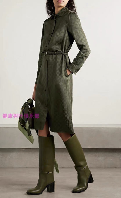 Guc NEW Jacquard belted dress