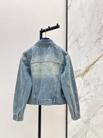 Louis NEW Gold Coin Sequin Denim Jacket