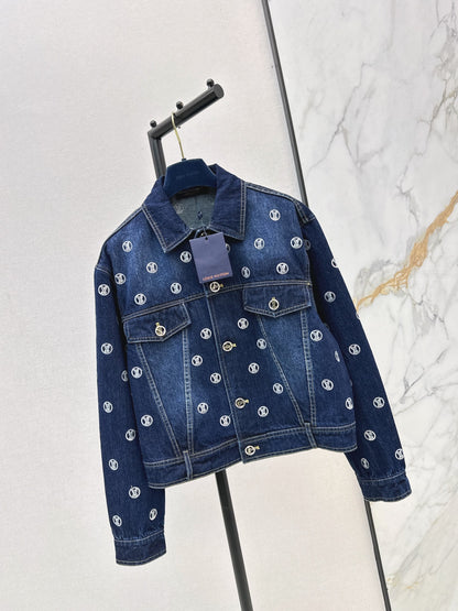 Louis NEW Gold Coin Sequin Denim Jacket
