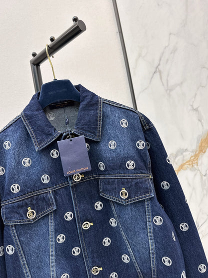 Louis NEW Gold Coin Sequin Denim Jacket