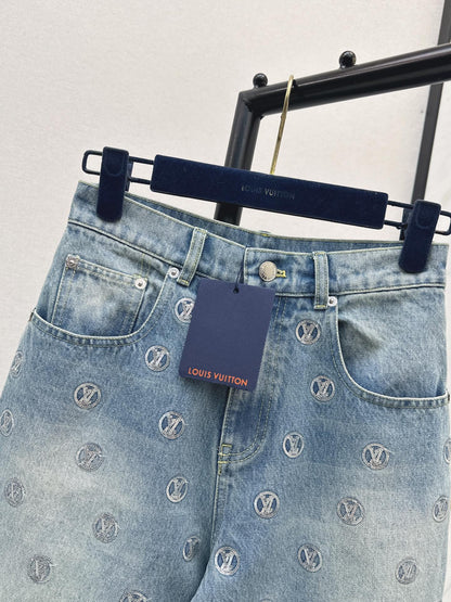 Louis NEW Gold Coin Sequin Jeans