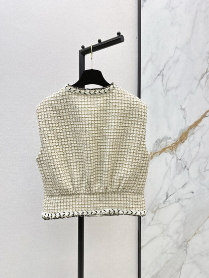 Chan NEW woven tweed vest