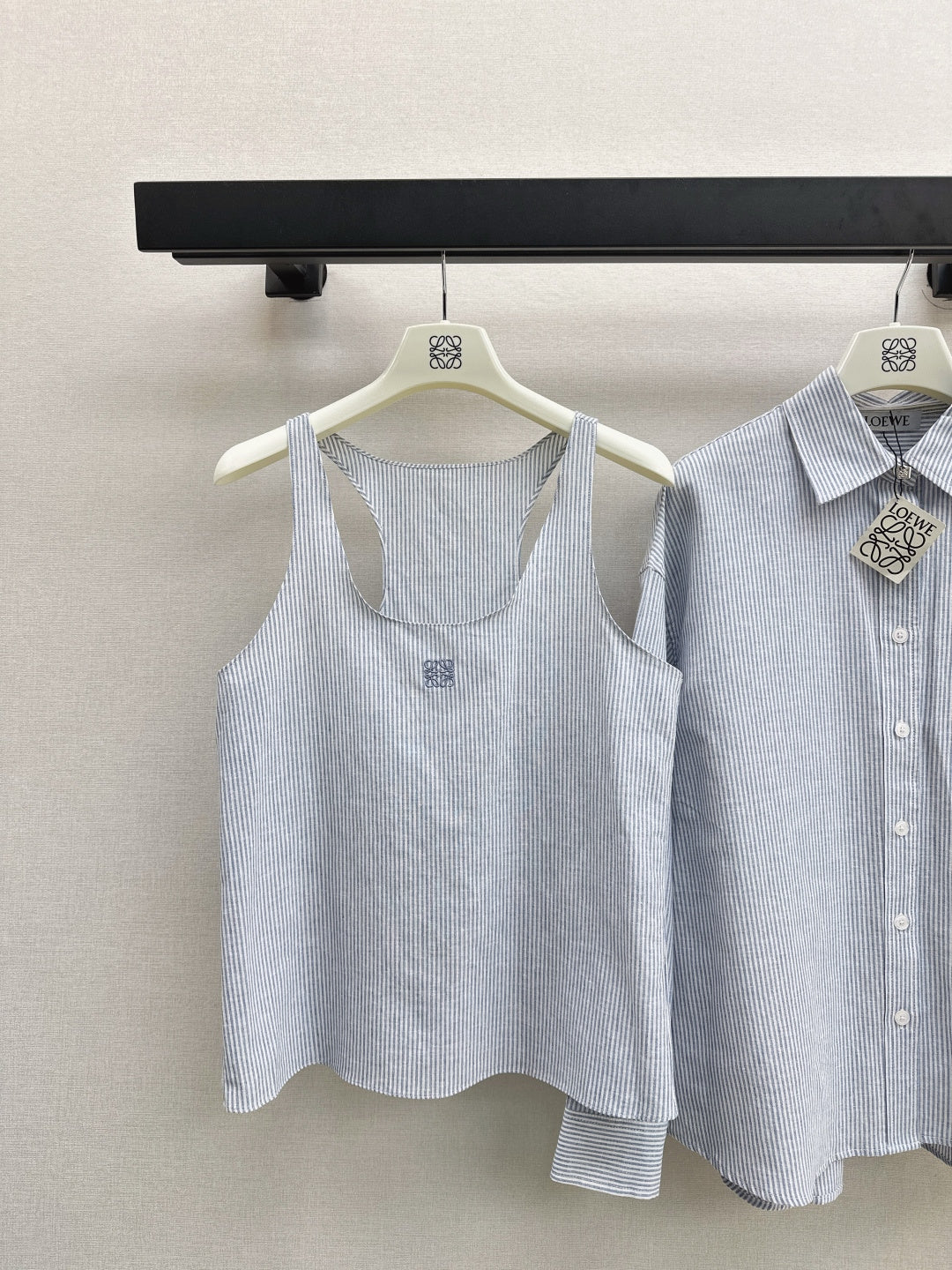 Loe NEW Striped vest  shirt set