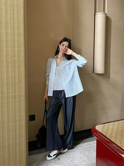 Loe NEW Striped vest  shirt set