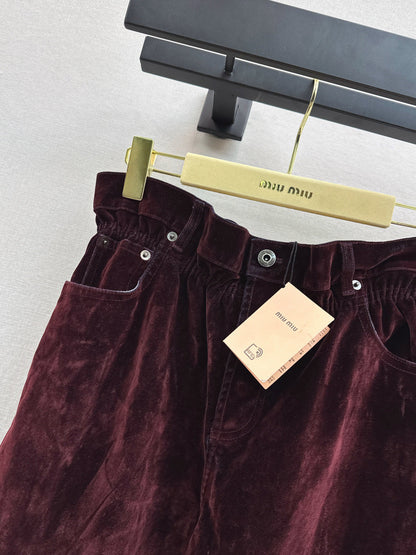 Miu NEW velvet pants