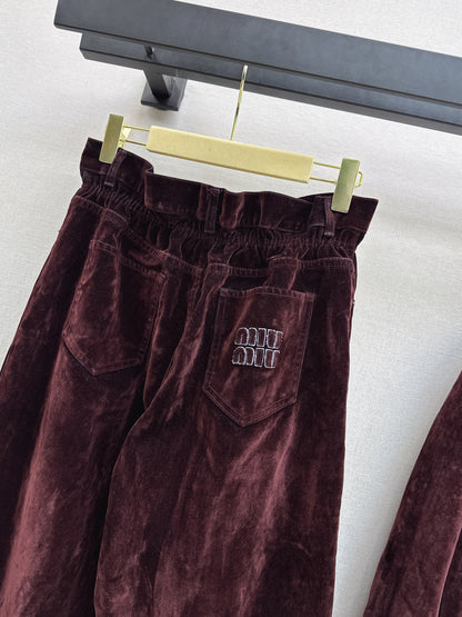 Miu NEW velvet pants