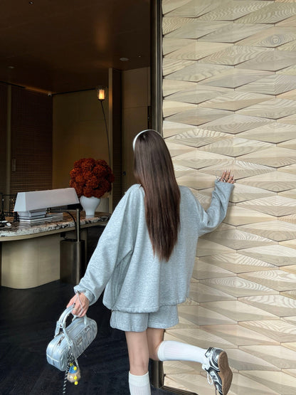 Miu NEW Zipper Jacket  Shorts Set